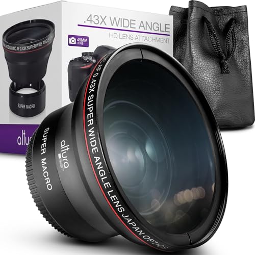 Altura Photo 49mm Wide Angle Lens with Macro for Canon EOS M50, R100