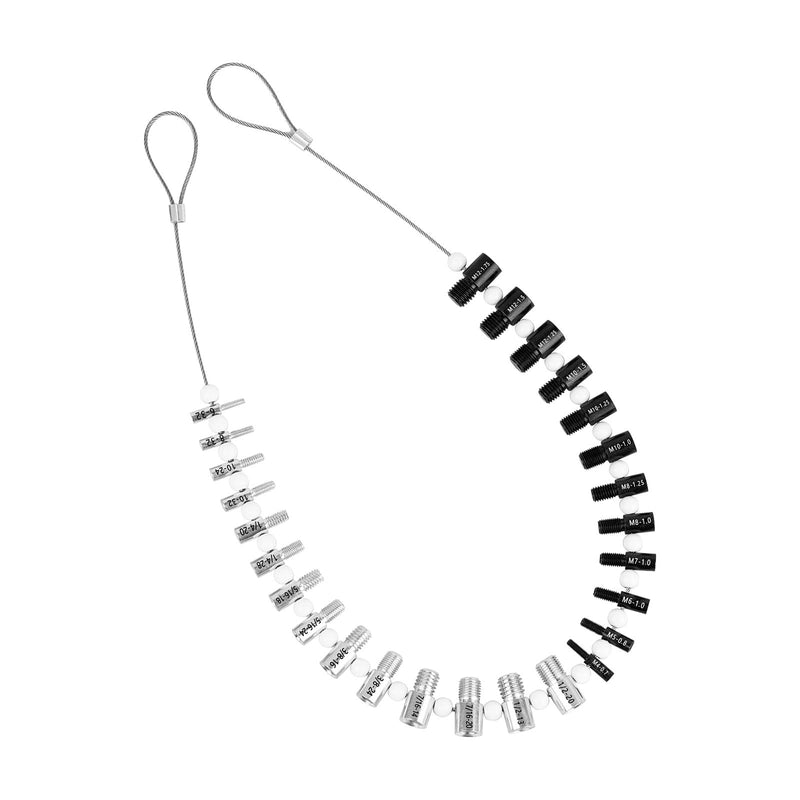 [Australia - AusPower] - Nut & Bolt Thread Checker - 26 Male/Female Gauges - 14 Inch & 12 Metric for Quickly Checking Nuts and Bolts Inch or Metric and Verifying The Size SWTC-26 
