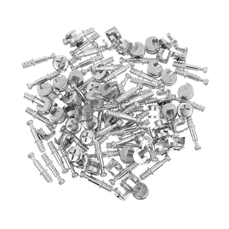[Australia - AusPower] - Kits 50 Sets 28mm Alloy Furniture Connecting Kit Cam Lock Fittings 2- in- 1 Pre- Inserted Nuts And Bolt Assortment for Cribs And Bunk Bed Jst Connector 