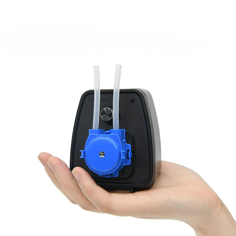 Kamoer KCP-X Mini Peristaltic Pump 24V with Control Low Flow Rate 19-65ml/min Adjustable Speed Liquid Dosing Pump for Aquarium Lab with Power Adapter Silicone Tube