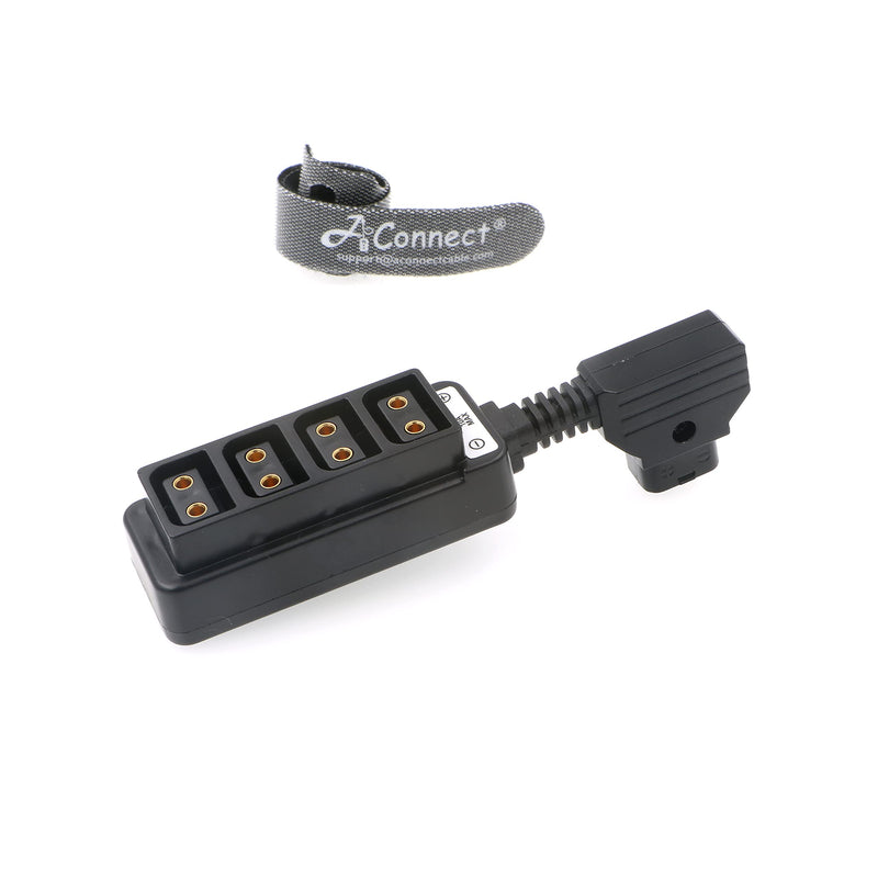 [Australia - AusPower] - AConnect Dtap-Splitter-Extension Dtap Male to 4 Port Dtap Female Power Cable Short Hub for ARRI RED Cameras TILTA Steadicam IDX Battery Ultrashort 