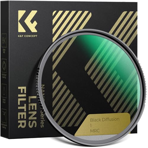 K&F CONCEPT 55mm Black Diffusion 1 Filter Mist Cinematic Effects Filter