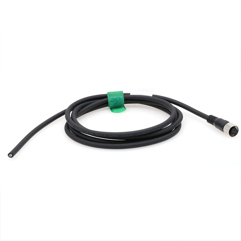 [Australia - AusPower] - M12 A Coding 4 Pin Female Actuator Sensor Encoder Signal Cable to Bare Wire for Industrial Controls Automation, Device Network DeviceNet, CANopen, IO Link, Profibus 2m 4 pin female to open 