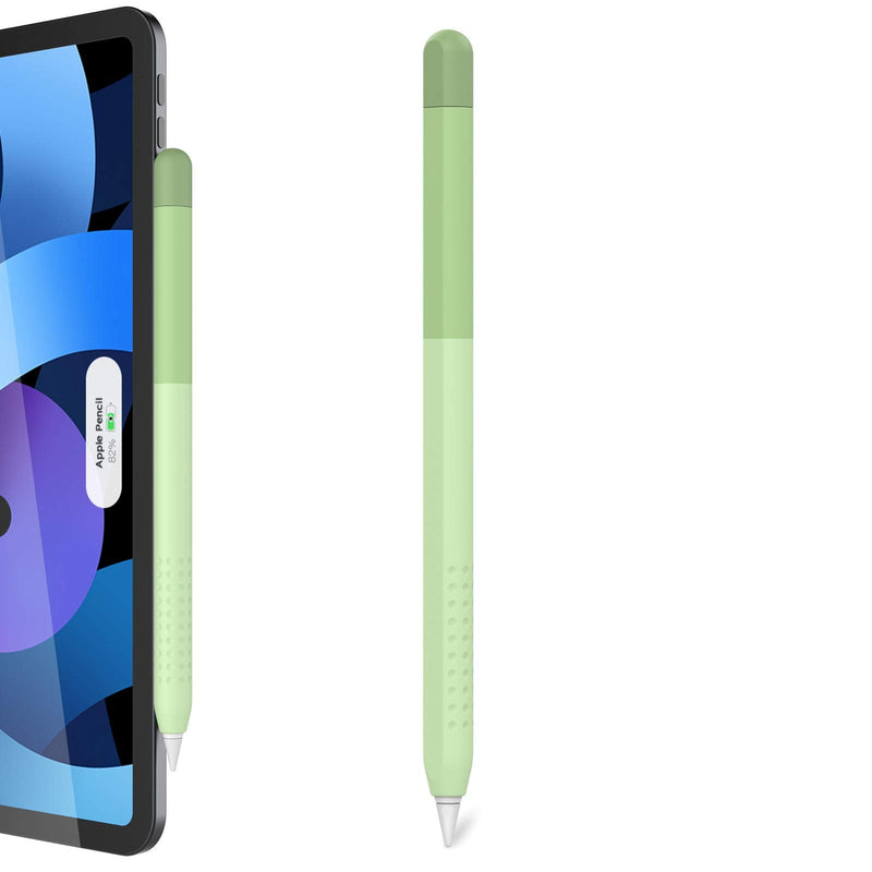 [Australia - AusPower] - Delidigi Pencil Case Compatible with Apple Pencil 2nd Generation Case, Gradient Color Case Sleeve Silicone Cover Accessories for Apple Pencil 2nd Gen Green 