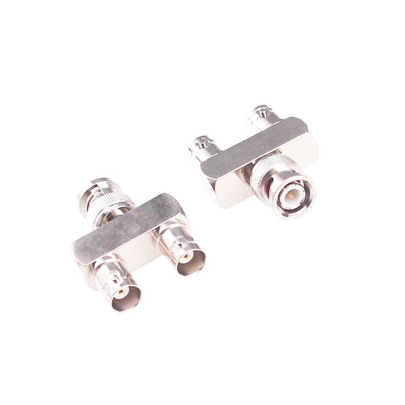 [Australia - AusPower] - RFaha 2pcs BNC Male to Dual BNC Female Splitter Adapter 3 Way RF Audio Coax Connector(F88-2) 
