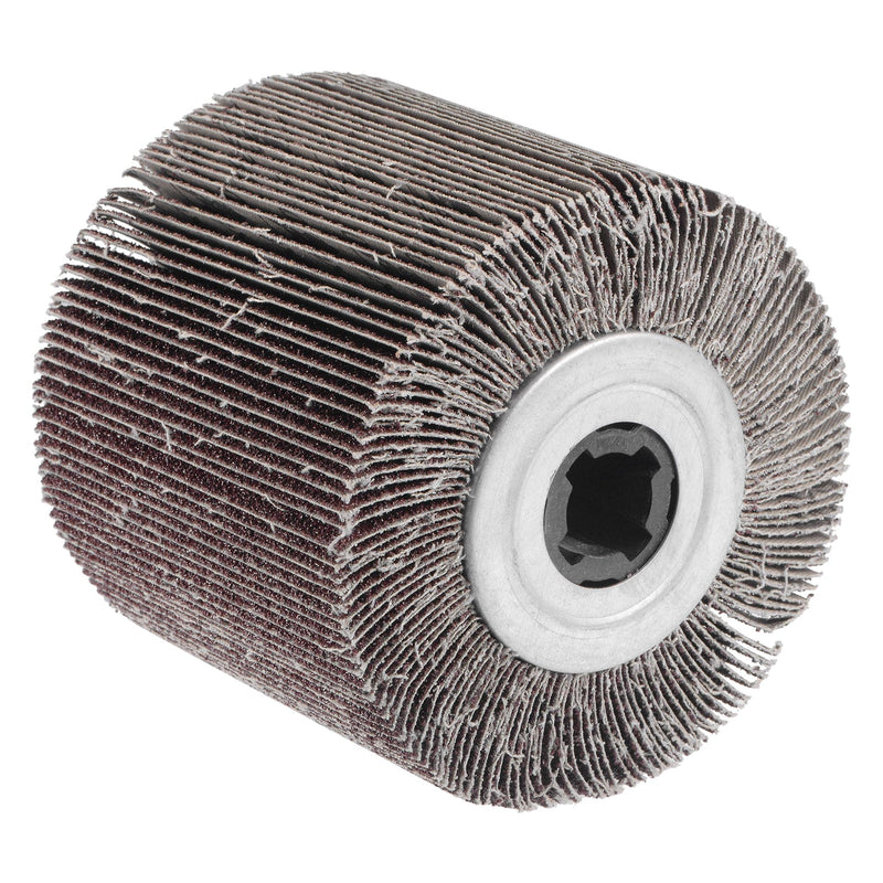 [Australia - AusPower] - uxcell 120mmx100mm Flap Wheel Abrasive Cloth Wire Drawing Polishing Sanding Wheel 60 Grit for Stainless Steel Metal Wood 