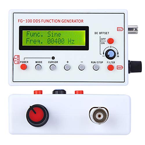 Frequency Generator, DDS Function Generator, Signal Generator, FG-100 DDS, 1HZ-500KHz Function Low Frequency Signal Generator Sawtooth Sine Waveform