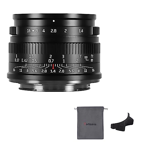 7artisans 35mm F1.4 Mark II APS-C Manual Focus Fixed Lens Large Aperture Compatible with Olympus and Panasonic MFT M4/3 Mount Cameras Micro Four Thirds mount（black)