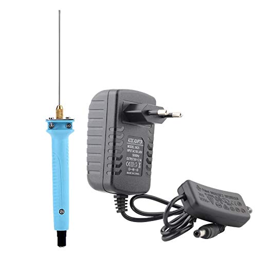 Electric Styrofoam Cutter, AC110-240V 10cm Needle Type Electric Hot Wire Foam Cutter Pen Tool with Power Supply for Art Model Making (EU Plug) EU plug