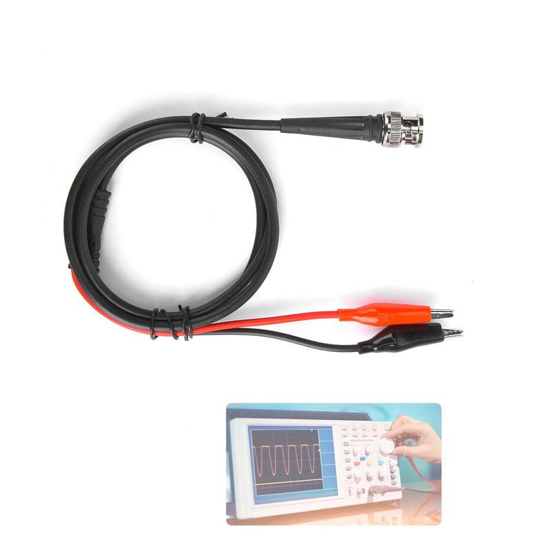 [Australia - AusPower] - 27 inch Length Generator Test Line Cable,0.12in / 4mm Diameter Channel Arbitrary Waveform Function Generator BNC Coaxial Cable, Red and Black Clip Test Cable Probe Leads 