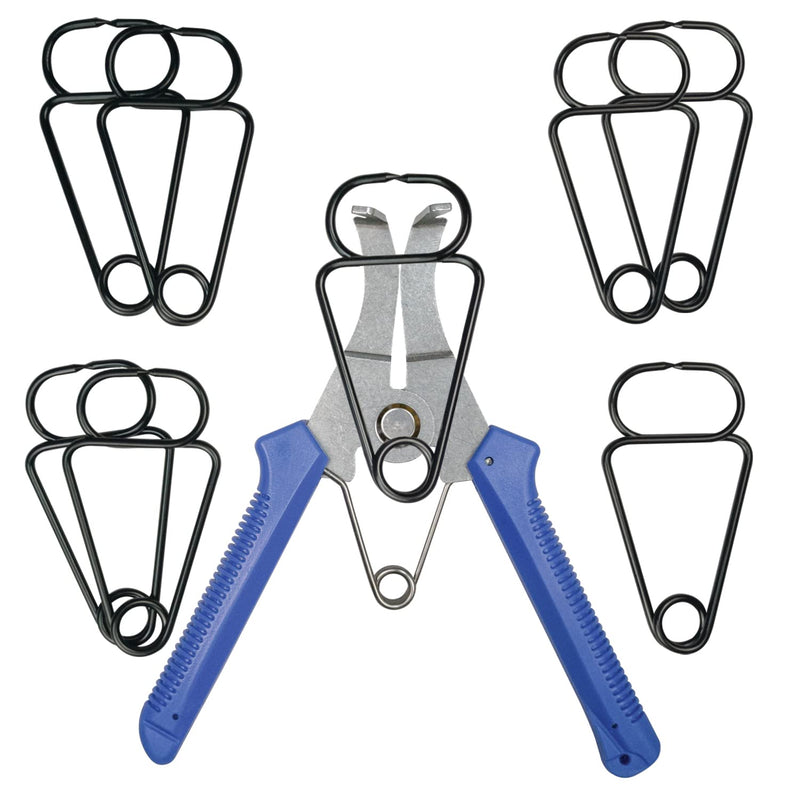 [Australia - AusPower] - Miter Spring Clamps Pliers for Woodworking, Including 8 Spring Clamps Black 