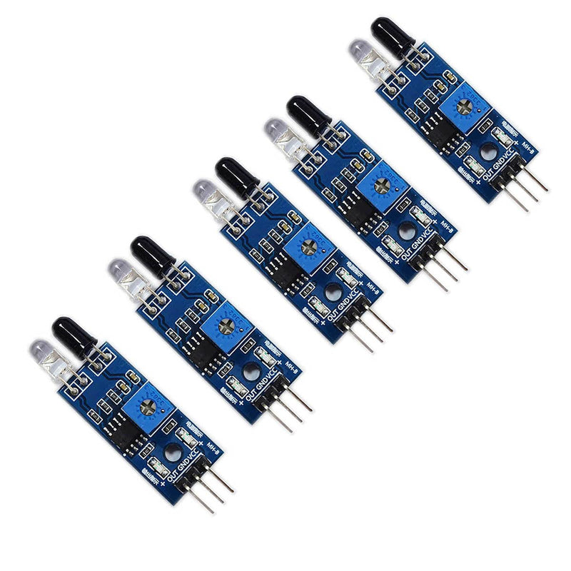 [Australia - AusPower] - Kiro&Seeu 5pcs IR Infrared Obstacle Avoidance Sensor IR Transmitting and Receiving Tube Photoelectric Switch 3-pin Compatible with Ar-duino Smart Car Robot 
