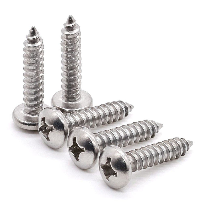 [Australia - AusPower] - Glvaner #10 x 1/2" (60 pcs) Pan Head Self Tapping Screws, 18/8 Stainless Steel 304, Phillips Pan Head Sheet Metal Screws, Pan Head Wood Screws, No.4.8mm Thread Size #10 x 1/2" 60 