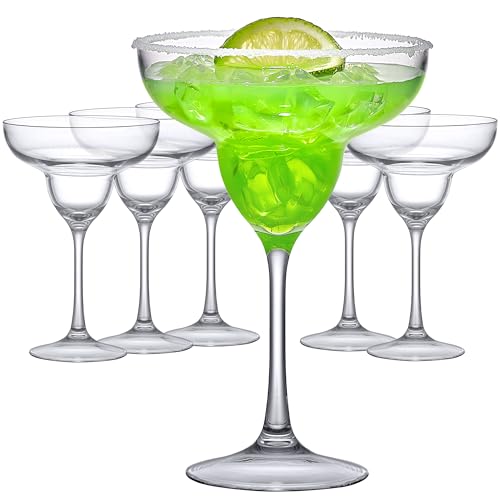 Amazing Abby - Peggy - 10-Ounce Plastic Margarita Glasses (Set of 6), Plastic Cocktail Glasses, Reusable, BPA-Free, Shatter-Proof, Dishwasher-Safe, Perfect for Poolside, Outdoors, Camping, and More 6 Count (Pack of 1)