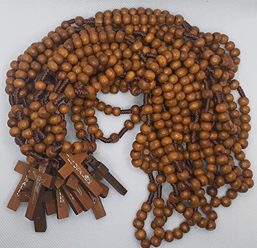 Rosary-12pc/lot Holy Land Dozen Authentic Wood Rosaries from Jerusalem (R005)
