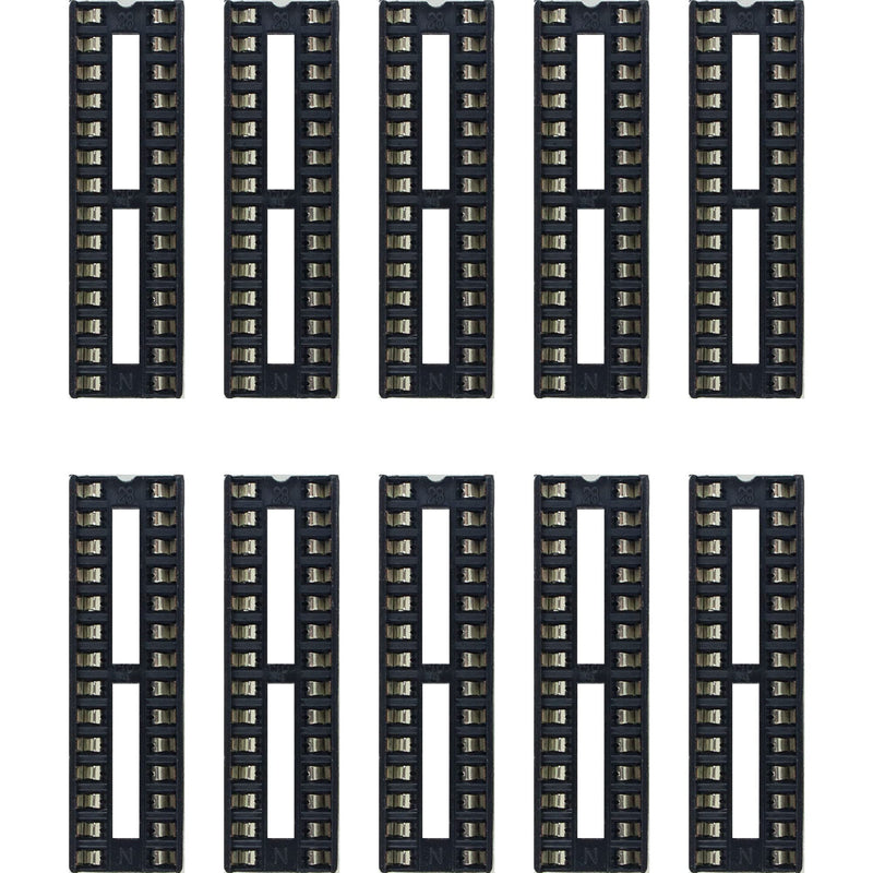[Australia - AusPower] - whiteeeen 10pcs DIP28 IC Socket DIP Sockets Solder Tail 28 pin 0.3" for atmega328p-pu 