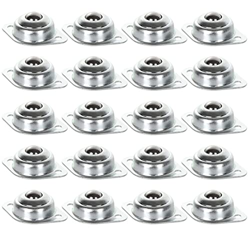 [Australia - AusPower] - 16 Pack 1/2" Roller Ball Transfer Bearings, Carbon Steel Ball Transfer Unit Swivel Ball Caster Roller Transfers, Ball Casters Bearing Universal Rotation Caster for Transmission, Conveyor, Roller Stand 