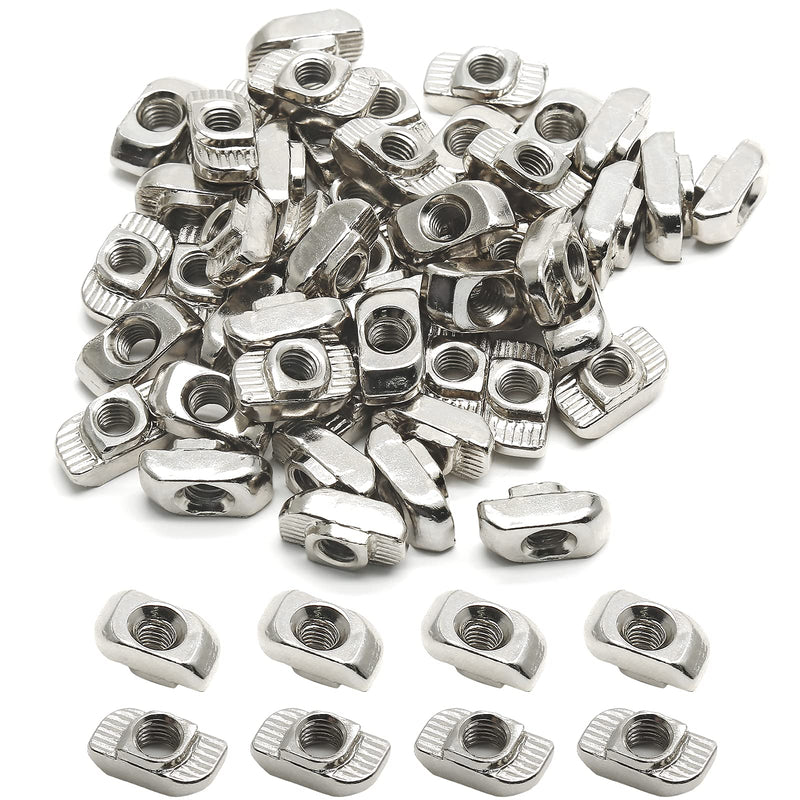 [Australia - AusPower] - 50 Pcs 3030 Series Sliding T Nuts Metric M6 Thread Slide in Hammer Head T-Nut, Sliding T-Nuts for Standard 8mm T-Slot Aluminum Extrusion Profile 30S-M6 50 Pcs 