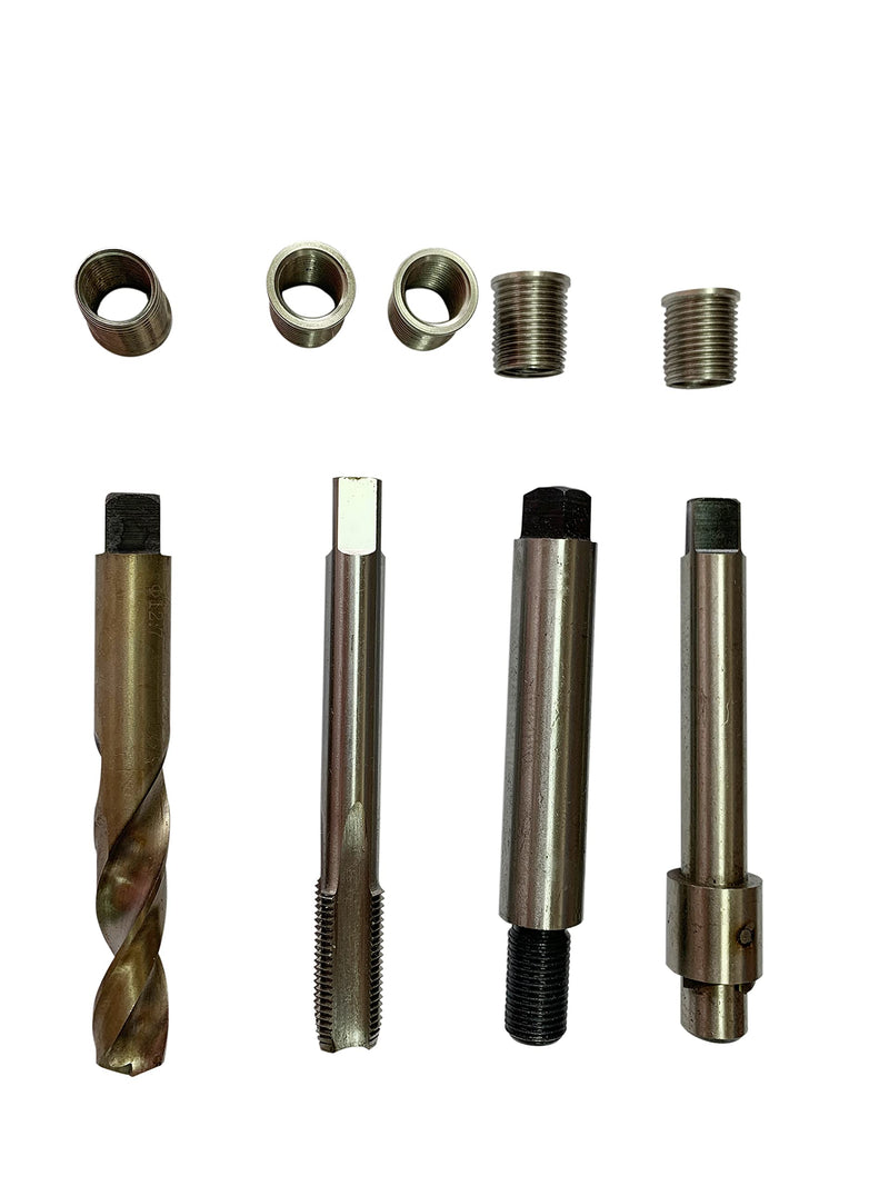 [Australia - AusPower] - M10 X 1.25 Thread Repair Kit ，Spark Plug Repair Short Tooling KIT，Particularly Suitable for Timing Belt Tensioner，Crankcase ，Drain and Glow Plug Thread Repair 