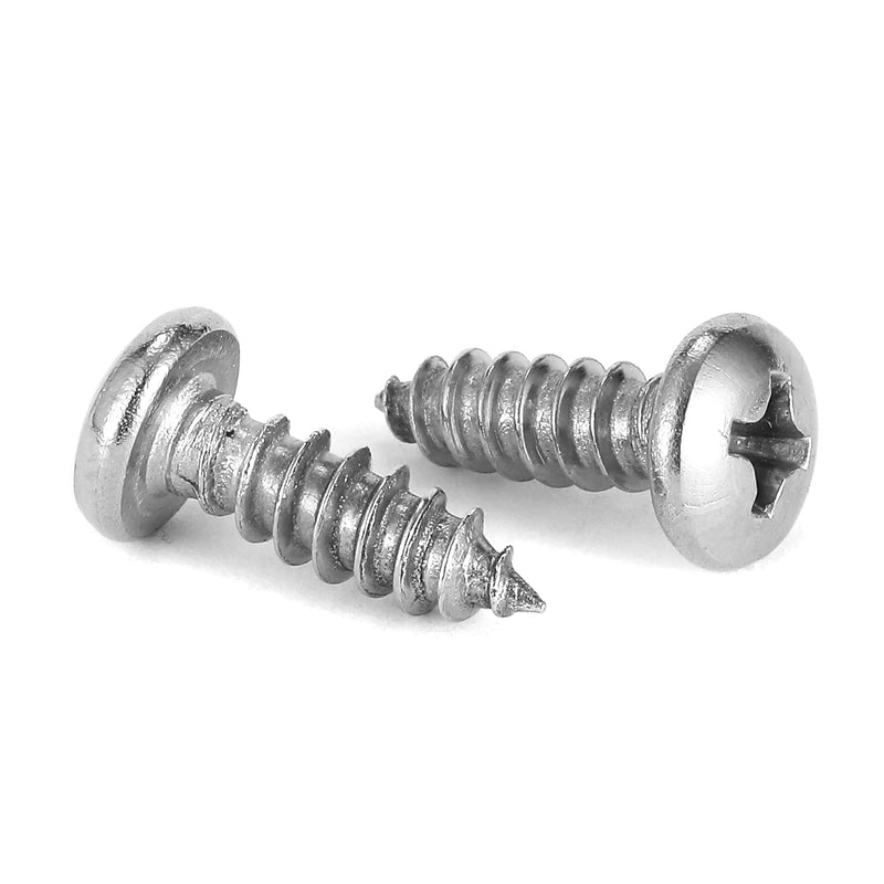 [Australia - AusPower] - #8 x 3/8" Wood Screw 100Pcs 18-8 (304) Stainless Steel Pan Head Fast Self Tapping Drywall Screws by SG TZH #8 x 3/8" 