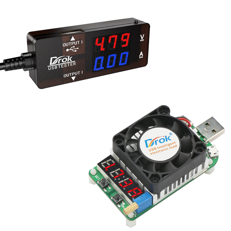 [Australia - AusPower] - DROK Digital Multimeter USB 2.0 and USB Load Tester 