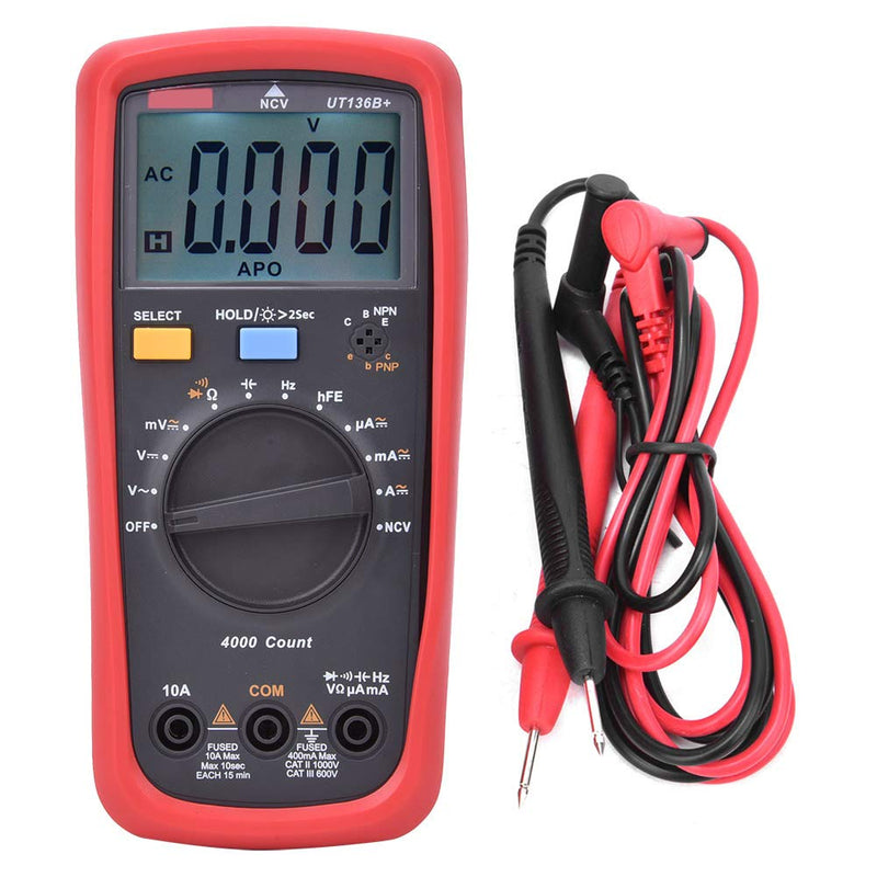 [Australia - AusPower] - Multimeter Portable Automatic Range Digital Multimeter Capacitance Resistance Tester Handheld Multimeter 