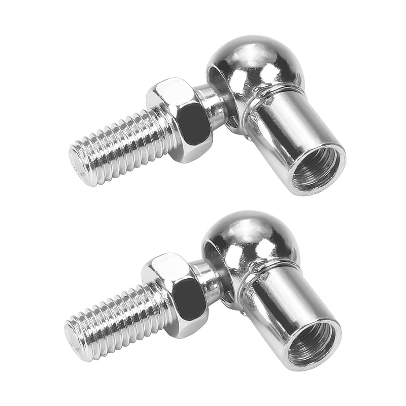[Australia - AusPower] - Heyiarbeit 2Pcs Rod End Ball Bearing with Stud, M8 Female Thread 8mm Round Handle Dia A3 Steel Silver Tone 8x8mm 
