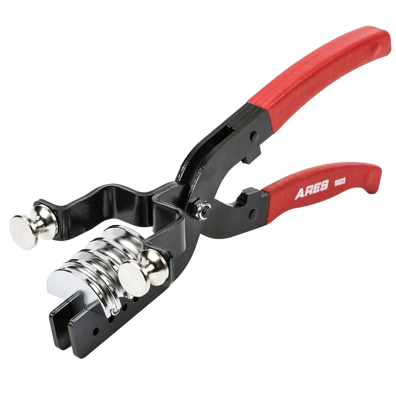 ARES 10023-4-in-1 Quick Change Tubing Bender Pliers - Easily Make 90 Degree Bends in Brass, Copper, Steel, Stainless and Aluminum - Works for 3/16-Inch, 1/4-Inch, 5/16-Inch, and 3/8-Inch Tubing 4-in-1 Quick Change Tubing Bender Pliers