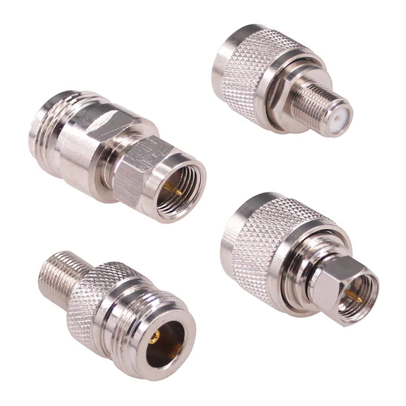[Australia - AusPower] - RFaha 4pcs N to F Coax Adapter N Type Male/Female to F Type M/F RF Coaxial Connector Kit(F107-4) 