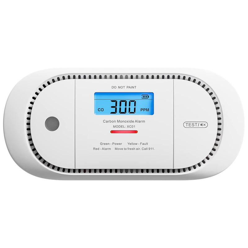X-Sense Carbon Monoxide Detector Alarm with Digital LCD Display, Replaceable Battery CO Alarm Detector with Peak Value Memory, XC01-R Standalone Model (1-Pack)