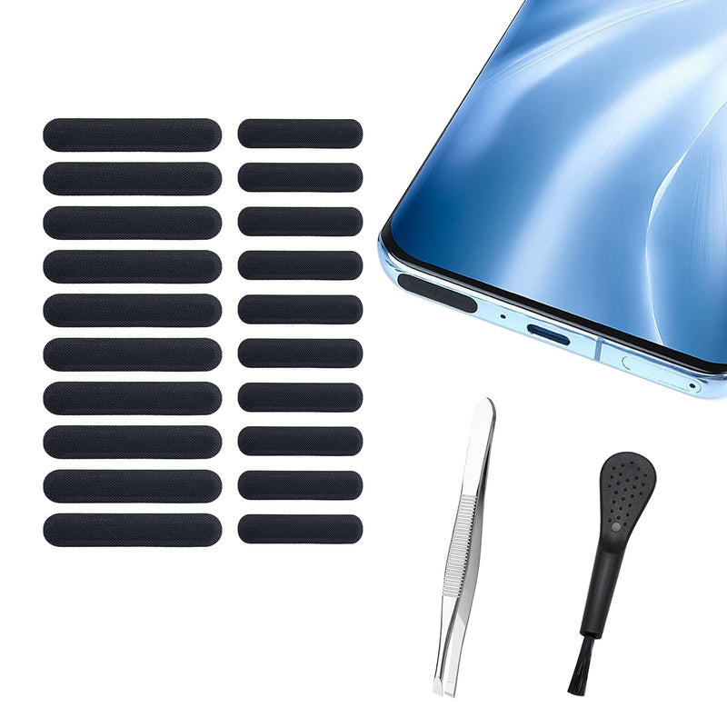 [Australia - AusPower] - Mobile Phone Dustproof Net Stickers Speaker Mesh Anti Dust Proof Adhesive Dust Sticker Universal Protect The Phone Trumpet Dustproof Net Accessories Gift Tweezers and Mobile Phone Cleaning Brush 