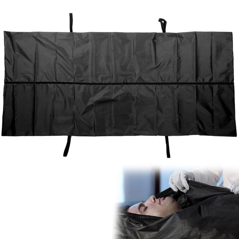 Body Bag, 210D Waterproof Leak Can, Body Bag, Animal Stretcher Medical Duffel Bag with 4 Carrying Tyres, Funeral Supplies (Black)