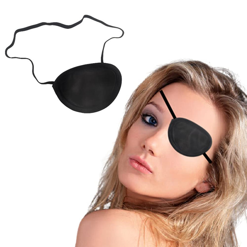 [Australia - AusPower] - Monocular Black Eye Patch, Washable, Amblyopia, Medical Eye Patch, Pirate Suit for Adults and Children 