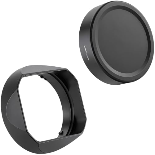 Haoge LH-S245N Bayonet Square Metal Lens Hood for Sony FE 50mm F2.5 G FE 40mm F2.5 G FE 24mm F2.8 G Lens,Sony RX1R III/M3/RX1R2 Camera Shade with Cap