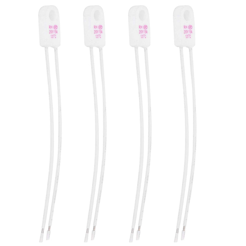 [Australia - AusPower] - 4Pcs Ceramic Thermal Electricity Circuit Overtemperature Protectors 250V 15A 125℃ 