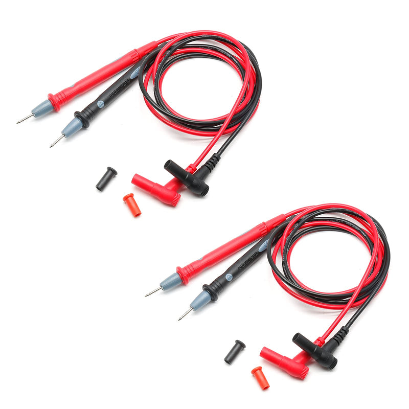 [Australia - AusPower] - 2 Pairs Multimeter Test Leads Banana Plug, Digital Multimeter Probes Voltmeter Test Probe 20A 1000V 