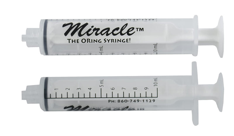 [Australia - AusPower] - Miracle Oring Syringe- 10 ml Luer Lock Syringe- Package Contains 8 Individually Wrapped Sterile Oring Syringes for Handfeeding Animals, Administering Supplements, Measuring Liquids, and More 