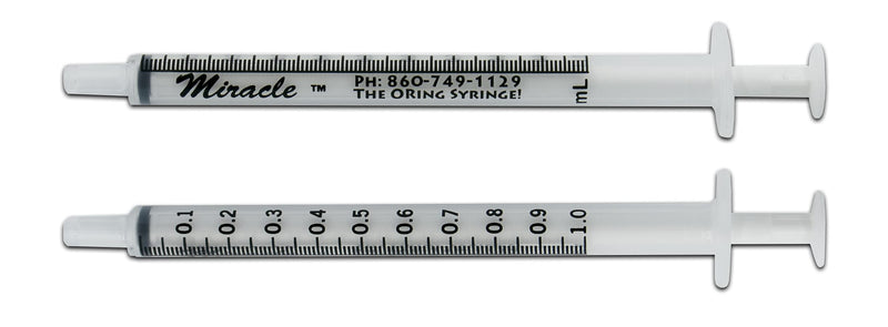 [Australia - AusPower] - Miracle Oring Syringe- 1 ml Luer Slip Syringe- Package Contains 10 Individually Wrapped Sterile Oring Syringes for Handfeeding Animals, Administering Supplements, Measuring Liquids, and More 