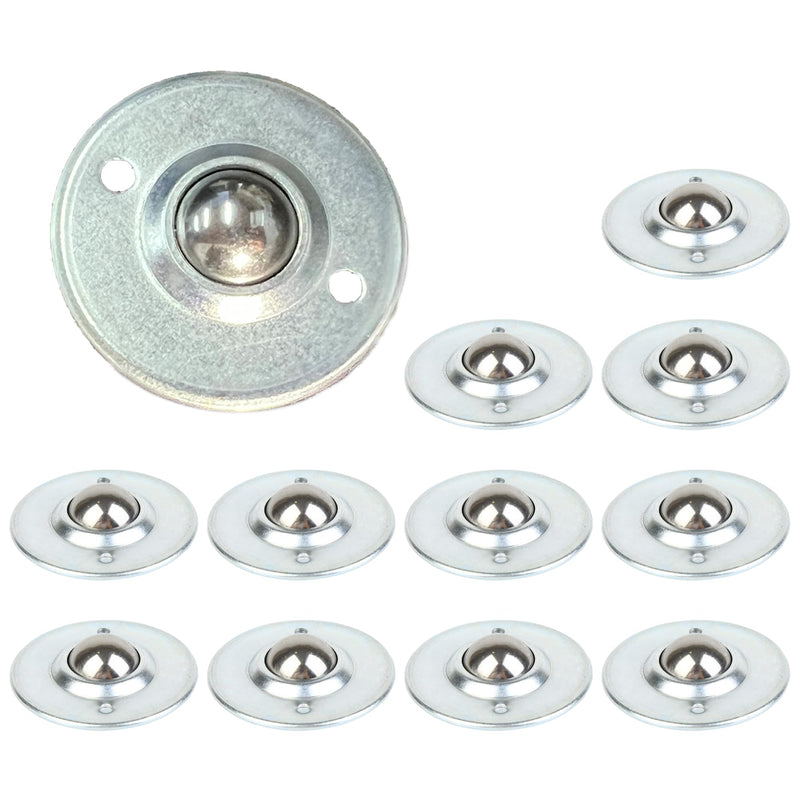 [Australia - AusPower] - 5/8" Roller Ball Transfer Bearings, CY-16A, 330 Lbs Total Load Capacity, 12 pcs Ball Bearing Transfer Units 5/8 in Roller Transfer Bearings Wheel Casters (5/8 inch, 12) 