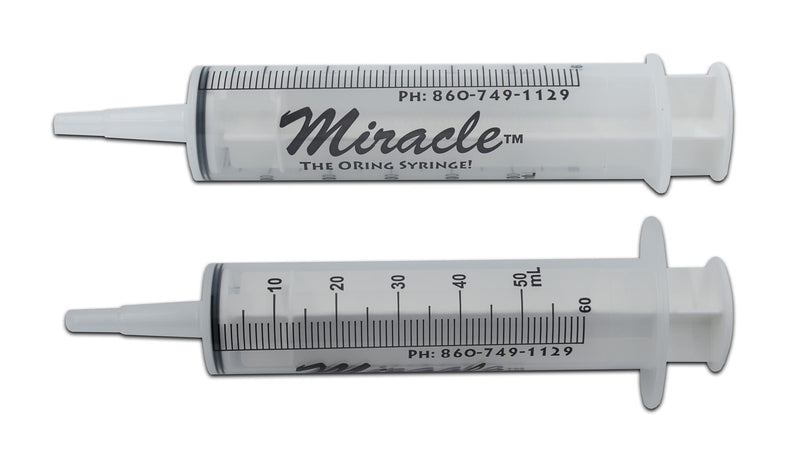 [Australia - AusPower] - Miracle Oring Syringe- 60 ml Catheter Tip Syringe- Package Contains 6 Individually Wrapped Sterile Oring Syringes for Handfeeding Animals, Administering Supplements, Measuring Liquids, and More 