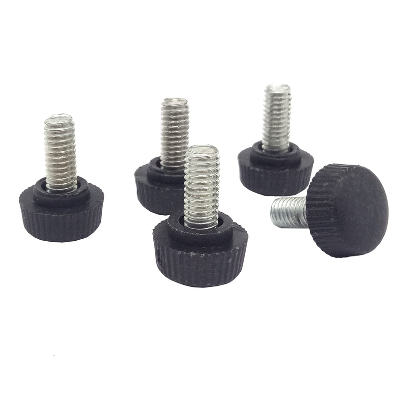 [Australia - AusPower] - 10Pcs M6 Black Knurled Clamping Knob,Threaded Metal Knurled Thread Clamping Knob Type Round Head(M6x12) M6x12 