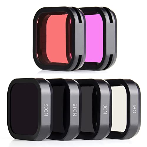 SOONSUN 6-Pack ND/CPL & Snorkeling Filters for GoPro Hero 12/11/10/9 Black