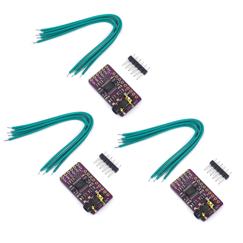 [Australia - AusPower] - PCM5102 PCM5102A AUX Stereo Digital Audio DAC Decoder Board Module Voice Module Player Module Digital-to-Analog Converter IIS I2S for Arduino Raspberry Pi (3PCS) 