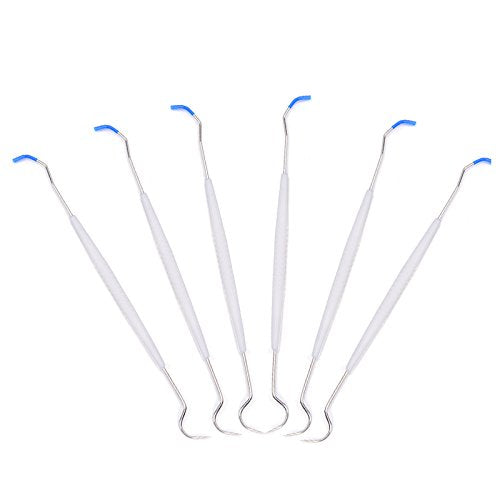 [Australia - AusPower] - 100pcs Disposable Dental Explorers Sterilized Double Ends Probe Hook Pick Stainless Steel Explorer 