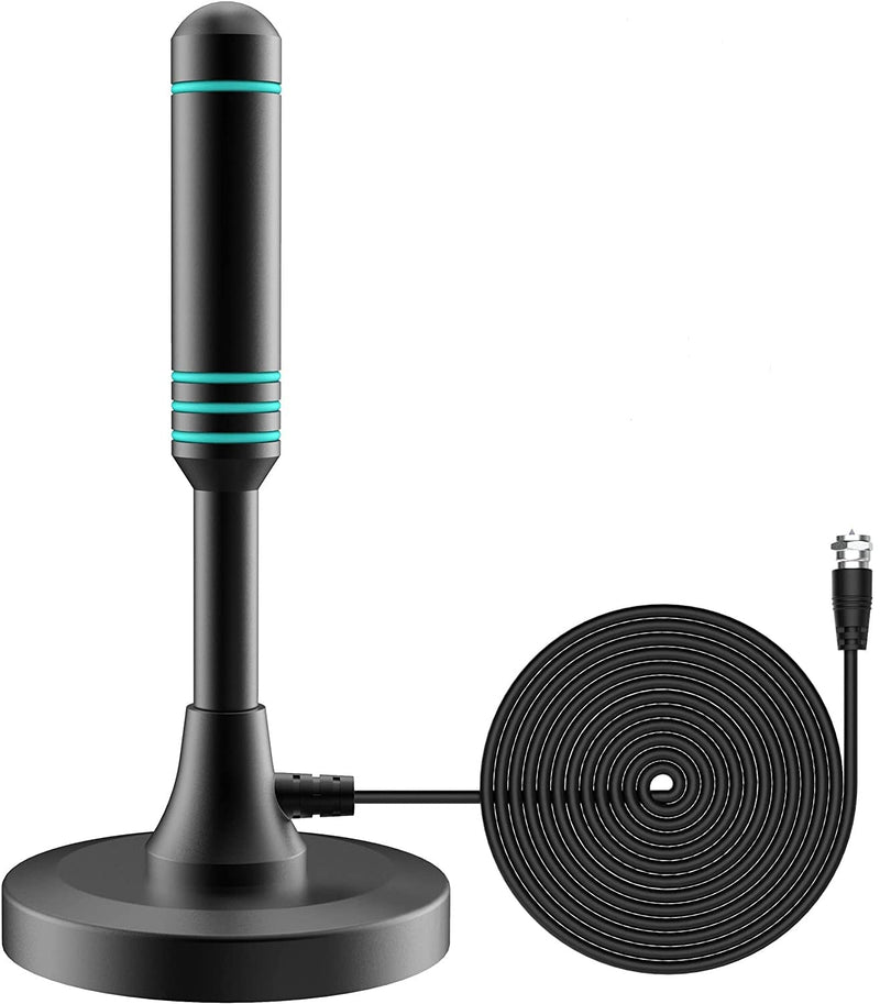 [Australia - AusPower] - TV Antenna-Indoor Outdoor Digital HDTV Antenna with Magnetic Base, 50+ Miles Range,10ft Coax Cable Amplifier Signal Booster, Support 4K 1080P for All TVs AN-BL 