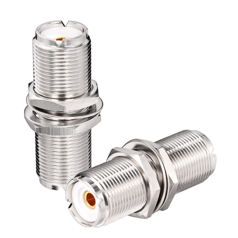 [Australia - AusPower] - Superbat SO239 Adapter UHF Bulkhead Connector UHF Female to Female Bulkhead Connector, 2pcs so 239 bulkhead connector 1 