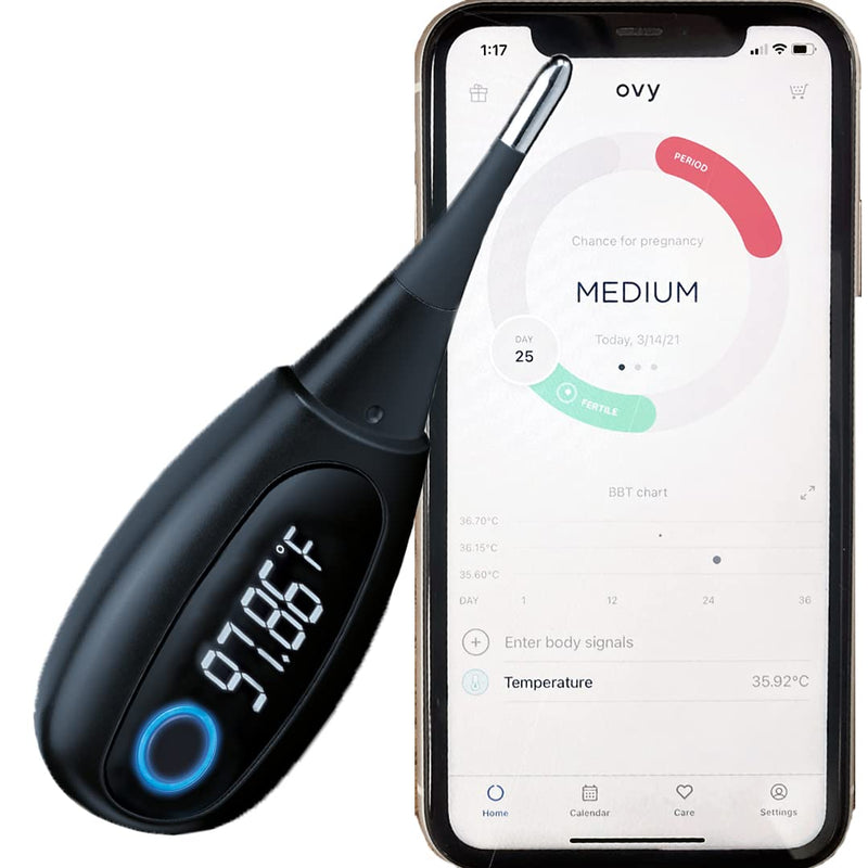 [Australia - AusPower] - Beurer Ovulation Tracking Basal Body Thermometer for Natural Family Planning, Basal Thermometer for Ovulation with App and Bluetooth, OT30 