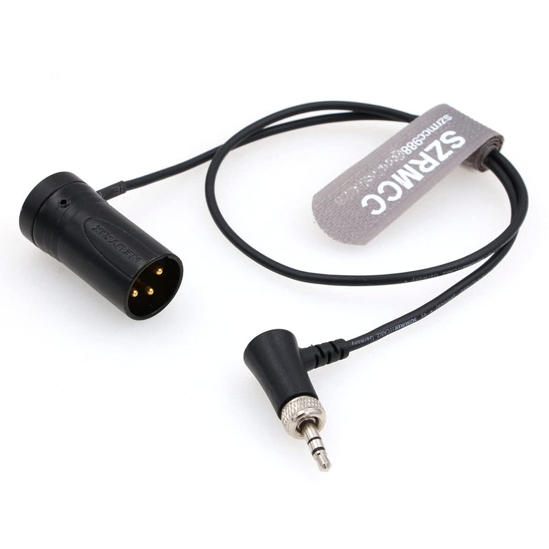[Australia - AusPower] - SZRMCC Low Profile XLR 3 Pin Male to Locking 3.5mm TRS Audio Cable for Sennheiser EK500 Sony UWP-D Series Wireless Transmitter Receivers (Black Cap) Black Cap 