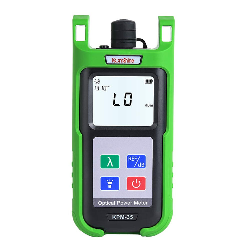 [Australia - AusPower] - Komshine KPM-35 Fiber Optic Cable Tester Portable Optical Fiber Power Meter with 7 Wavelengths 850nm-1625nm+Measurement Range -70~+10dBm+2.5mm Universal Interface+Self Calibration 