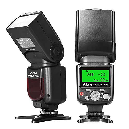 VK750II TTL Flash Speedlite with LCD Screen for Canon DSLR Camera